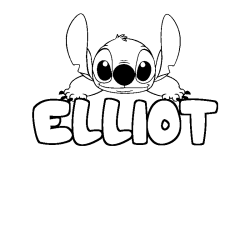 Dibujo para colorear ELLIOT - decorado Stitch