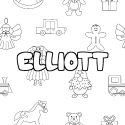 Coloración del nombre ELLIOTT - decorado juguetes