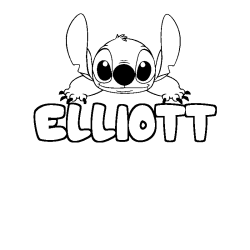 Dibujo para colorear ELLIOTT - decorado Stitch