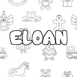 Coloración del nombre ELOAN - decorado juguetes