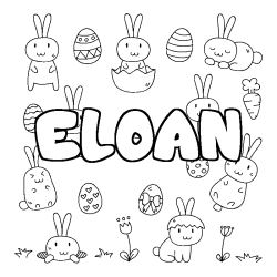 Dibujo para colorear ELOAN - decorado Pascua