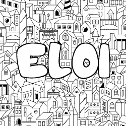 Dibujo para colorear ELOI - decorado ciudad