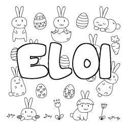 Coloración del nombre ELOI - decorado Pascua