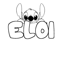 Dibujo para colorear ELOI - decorado Stitch