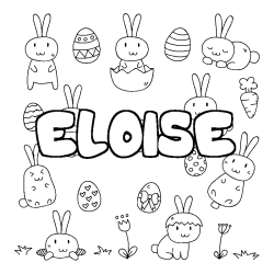 Coloración del nombre ELOISE - decorado Pascua