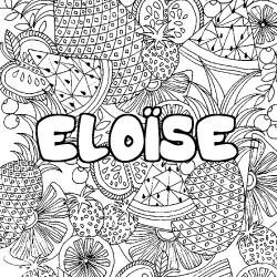 Coloración del nombre ELOÏSE - decorado mandala de frutas