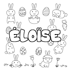 Coloración del nombre ÉLOÏSE - decorado Pascua