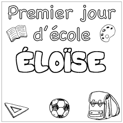 Coloración del nombre ÉLOÏSE - decorado primer día de escuela