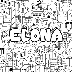 Coloración del nombre ELONA - decorado ciudad