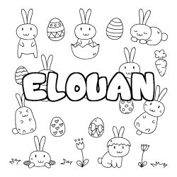 Dibujo para colorear ELOUAN - decorado Pascua