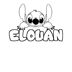 Dibujo para colorear ELOUAN - decorado Stitch