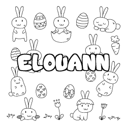 Coloración del nombre ELOUANN - decorado Pascua