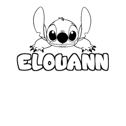 Dibujo para colorear ELOUANN - decorado Stitch