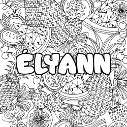 Dibujo para colorear &Eacute;LYANN - decorado mandala de frutas