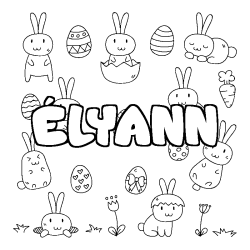 Dibujo para colorear &Eacute;LYANN - decorado Pascua