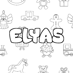 Dibujo para colorear ELYAS - decorado juguetes