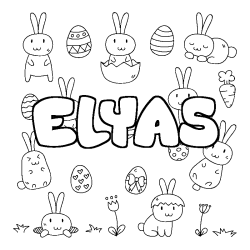 Dibujo para colorear ELYAS - decorado Pascua