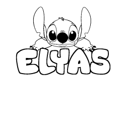 Dibujo para colorear ELYAS - decorado Stitch