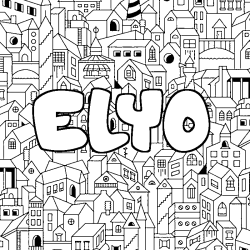 Dibujo para colorear ELYO - decorado ciudad