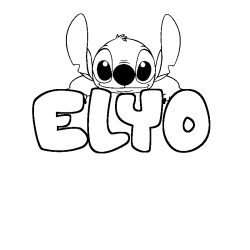 Dibujo para colorear ELYO - decorado Stitch