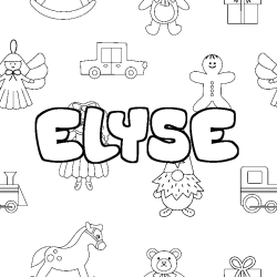 Coloración del nombre ELYSE - decorado juguetes