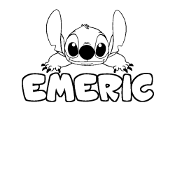 Dibujo para colorear EMERIC - decorado Stitch