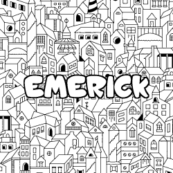 Dibujo para colorear EMERICK - decorado ciudad