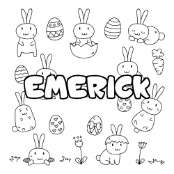 Coloración del nombre EMERICK - decorado Pascua