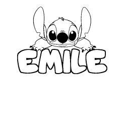 Dibujo para colorear EMILE - decorado Stitch