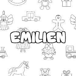 Dibujo para colorear EMILIEN - decorado juguetes