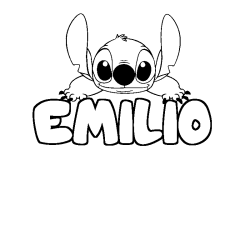 Dibujo para colorear EMILIO - decorado Stitch