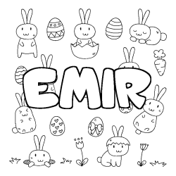 Dibujo para colorear EMIR - decorado Pascua