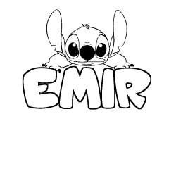 Dibujo para colorear EMIR - decorado Stitch