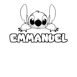 Dibujo para colorear EMMANUEL - decorado Stitch