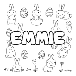 Coloración del nombre EMMIE - decorado Pascua