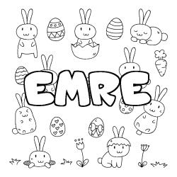 Dibujo para colorear EMRE - decorado Pascua