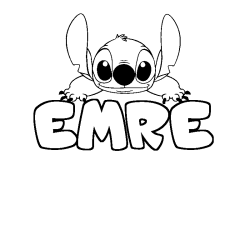 Dibujo para colorear EMRE - decorado Stitch