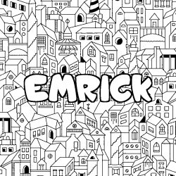 Coloración del nombre EMRICK - decorado ciudad