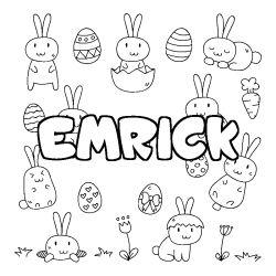 Coloración del nombre EMRICK - decorado Pascua