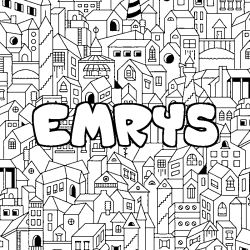 Dibujo para colorear EMRYS - decorado ciudad