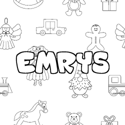 Coloración del nombre EMRYS - decorado juguetes