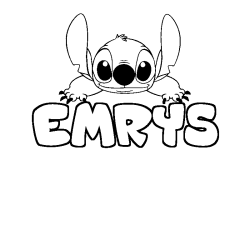 Dibujo para colorear EMRYS - decorado Stitch