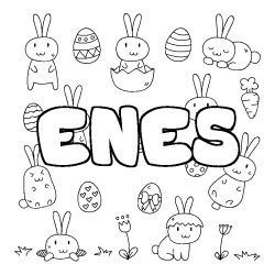 Coloración del nombre ENES - decorado Pascua