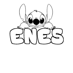 Dibujo para colorear ENES - decorado Stitch