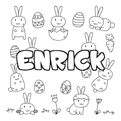 Coloración del nombre ENRICK - decorado Pascua