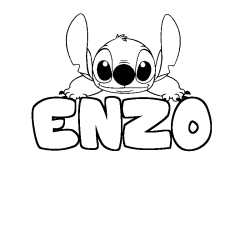 Dibujo para colorear ENZO - decorado Stitch