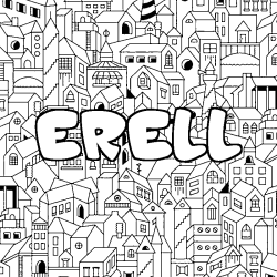 Coloración del nombre ERELL - decorado ciudad