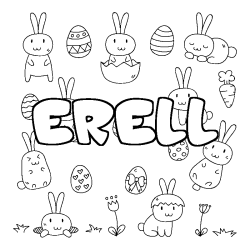 Coloración del nombre ERELL - decorado Pascua