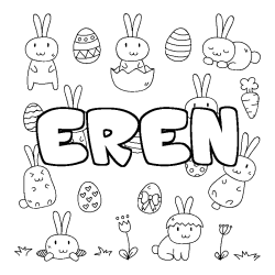 Coloración del nombre EREN - decorado Pascua