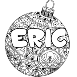 Dibujo para colorear ERIC - decorado bola de Navidad